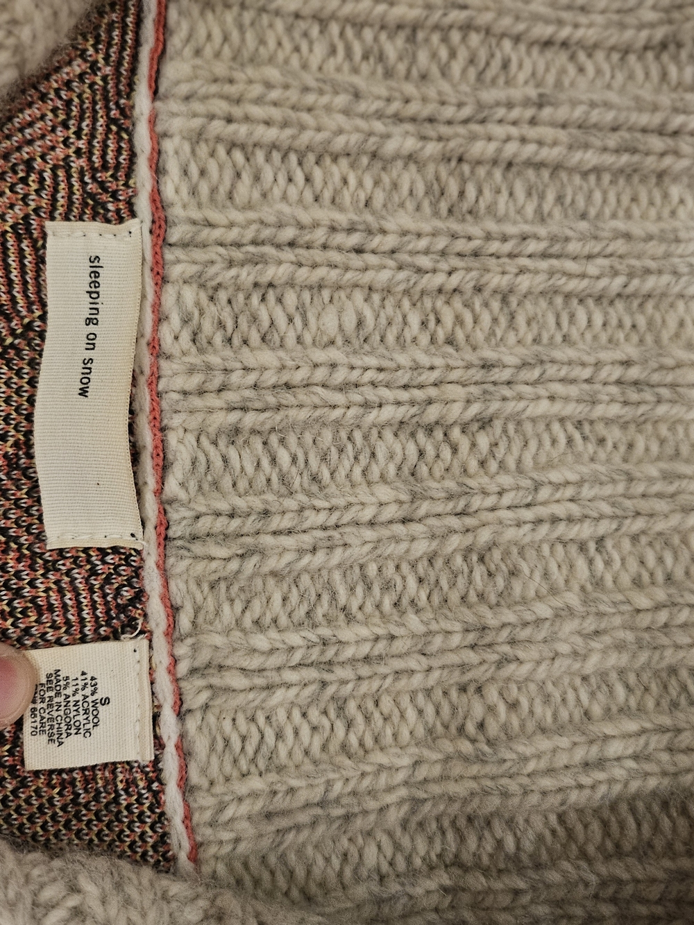 Rare Vintage Anthropologie Sleeping on Snow Fair Isle Knit Cardigan - Picture 5 of 6